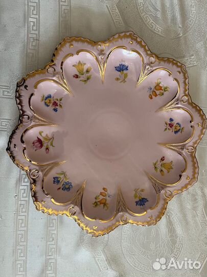Блюдо розовый фарфор Чехия