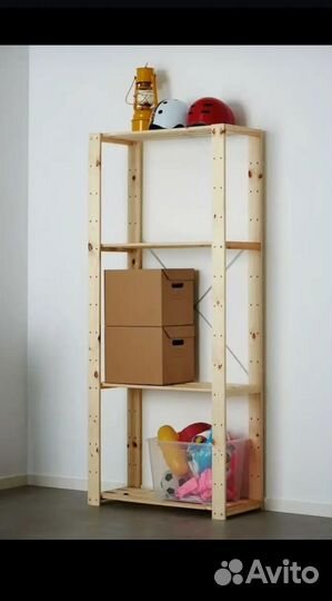 Новый Стеллаж IKEA деревянный