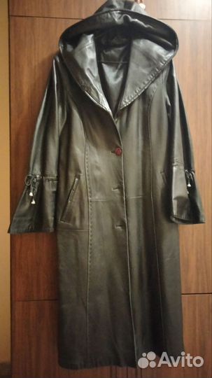 Плащ из натуральной кожи