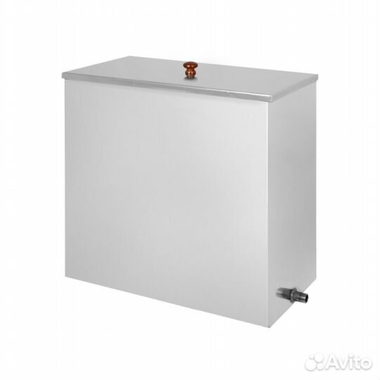 Бак для печи 80л (Прямоуг)плоское дно 1 штуцер 