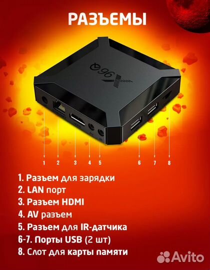 Смарт тв приставка android SMART tv box