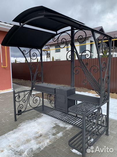 Мангал с крышей. Мангальный комплекс. Мангал