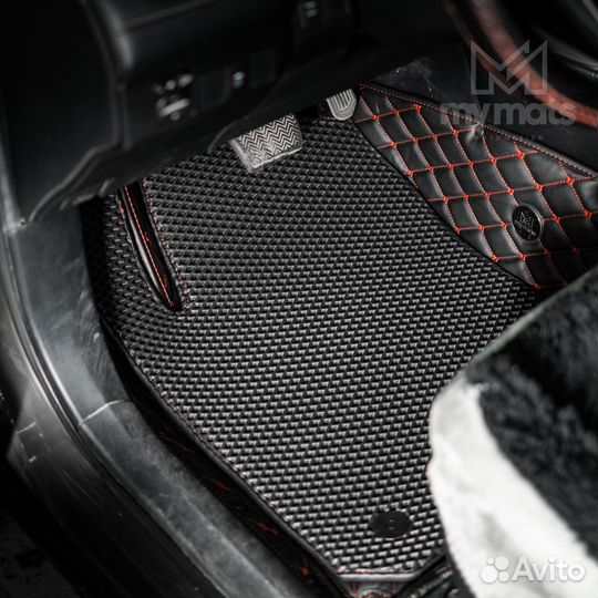 3D коврики из экокожи для Toyota RAV 4 2018-2020