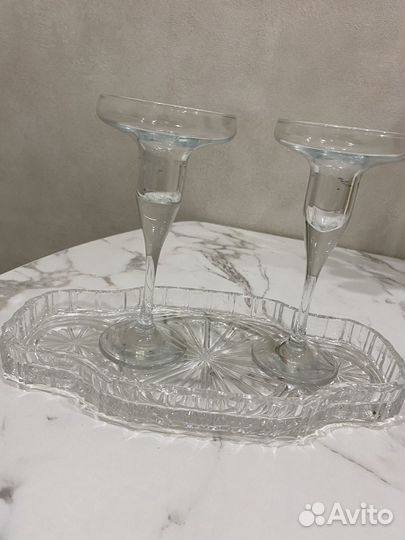 Хрустальный поднос СССР