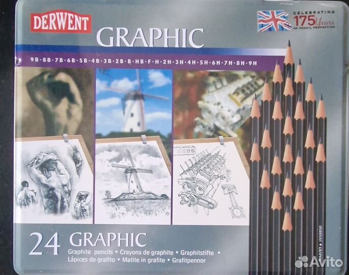 Наборы карандашей Derwent и Faber- Castell