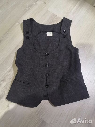 Жилетка школьная темно серая