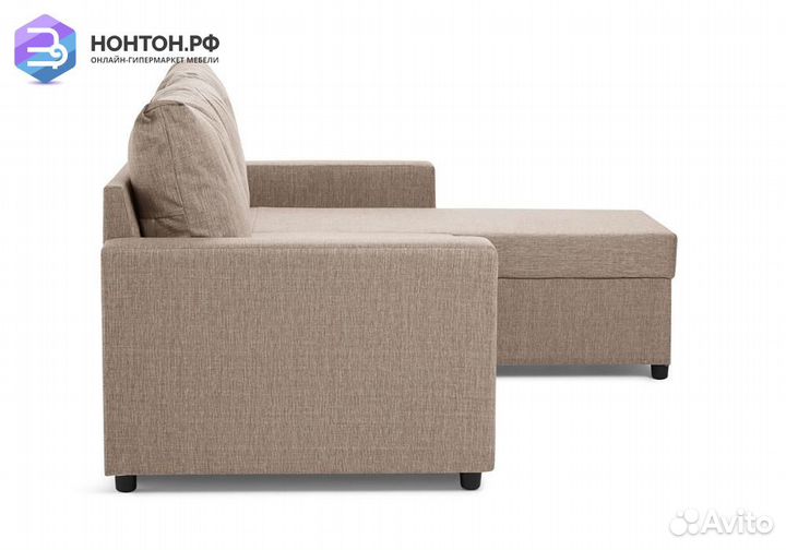 Диван угловой дельфин Торонто бежевый