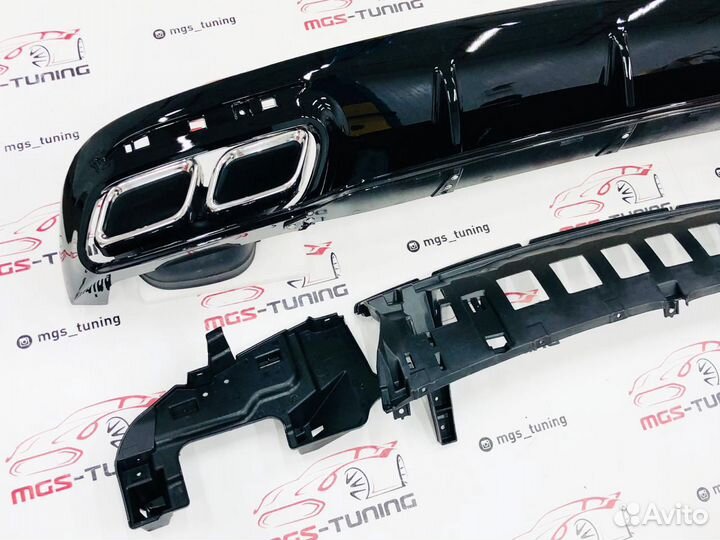 Диффузор + Chrome насадки S-Coupe C217 S63/S65 AMG