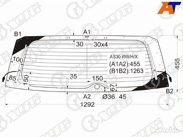 Стекло заднее toyota RAV4