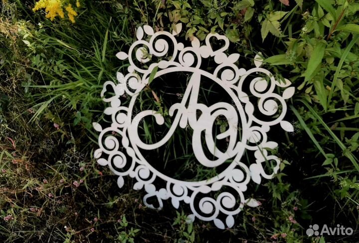 Монограмма на свадьбу (любого цвета)