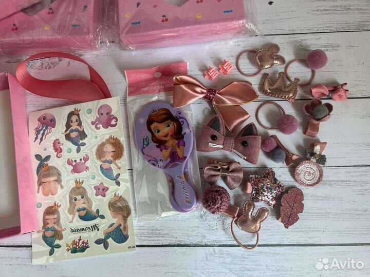 Набор заколок и резинок для волос 21 предмет