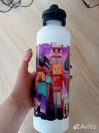 Детская новая бутылка для воды Майнкрафт. Колпино