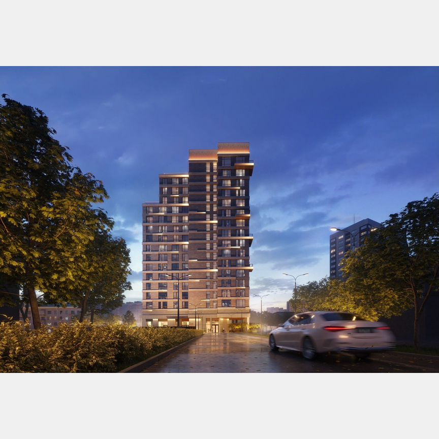 2-к. квартира, 68,4 м², 11/16 эт.