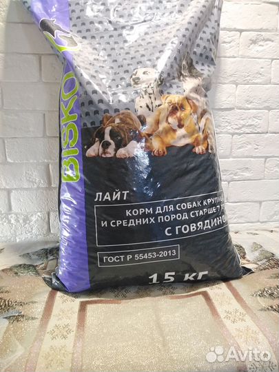 Корм Биско лайт для собак крупных и средних пород