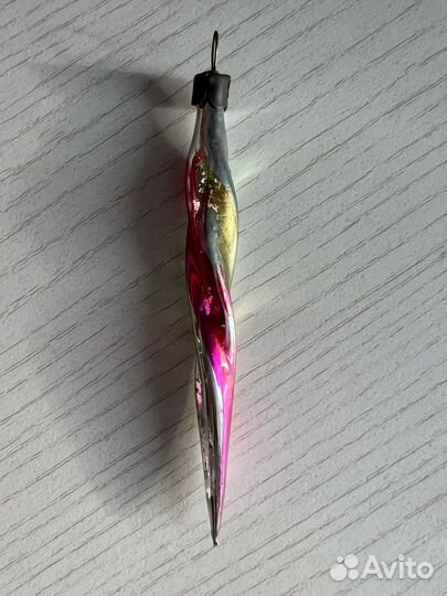 Елочная игрушка «Сосулька»