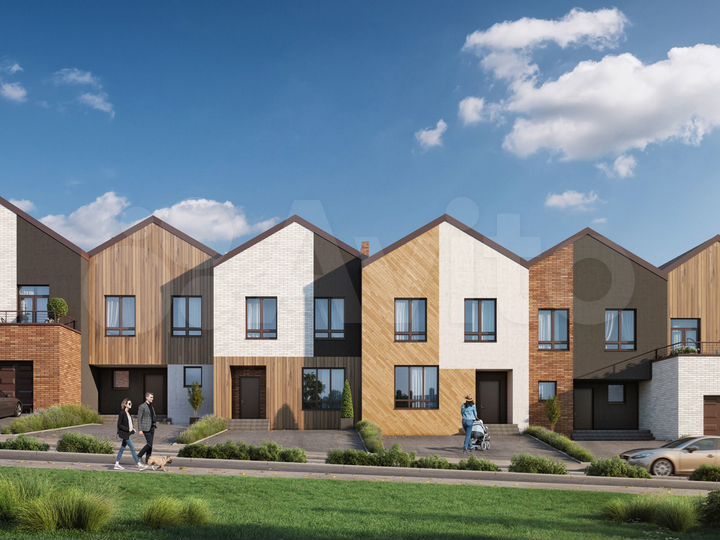 Таунхаус 155,8 м² на участке 1 сот.