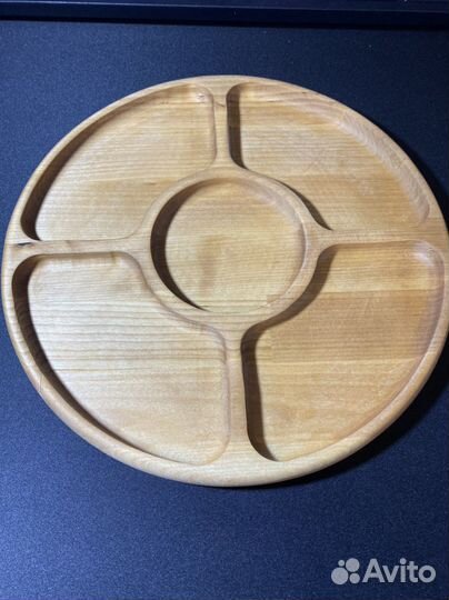 Менажница деревянная, тарелка