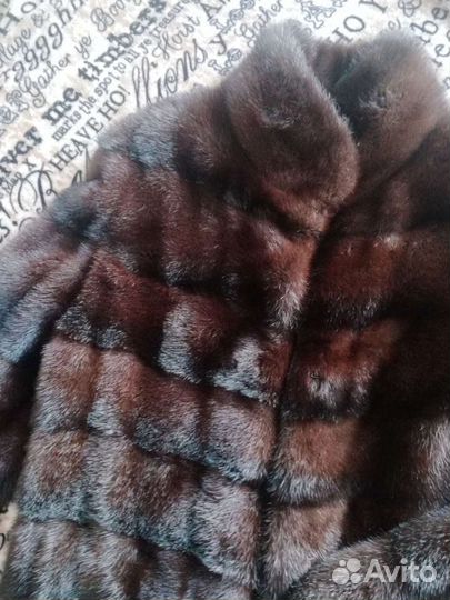Шуба норковая 44 -46 поперечка