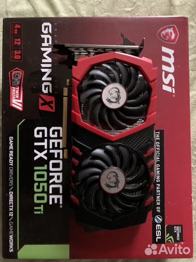 Видеокарта MSI geforce GTX 1050 Ti 4 gb