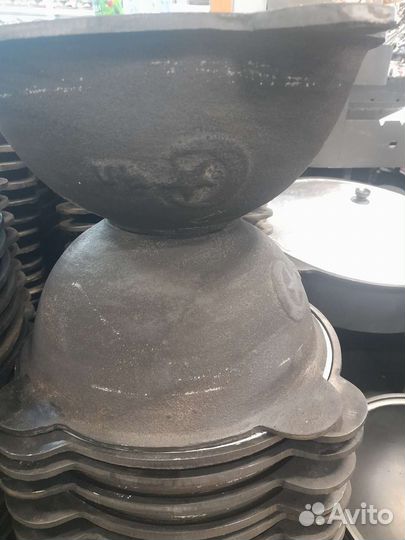 Казан чугунный узбекский алюминиевая крышка