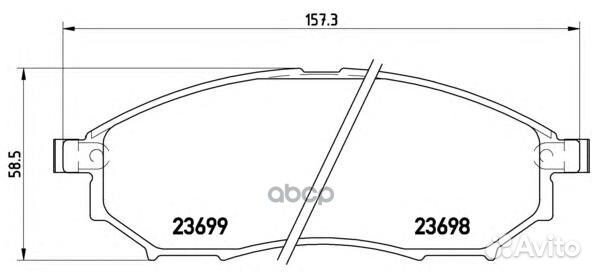 P56058 852 14 41060EB325 колодки дисковые п