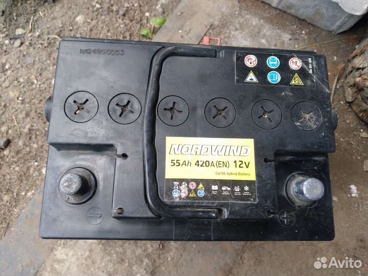 Аккумулятор 55ah 420a 12v norvind