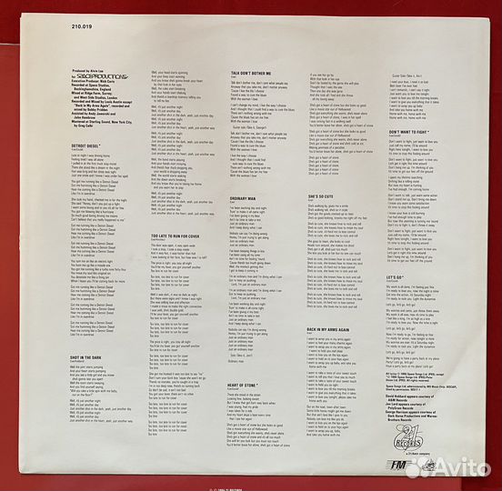 Alvin Lee-Detroit Diesel-Holland-1986 NM