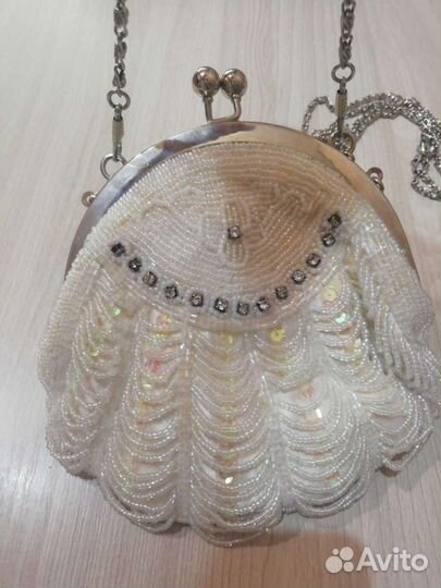 Вечерняя женская сумочка, отделка бисер