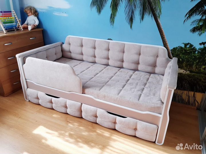 Диван-Кровать Спорт два ящика Для Мальчика