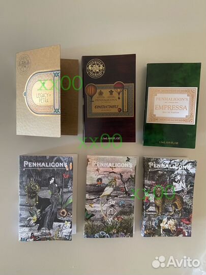 Семплы 7шт./лот penhaligons на открытке