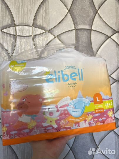 Подгузники elibell L (9-14кг)