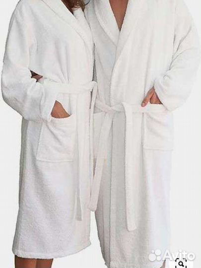Белый махровый халат