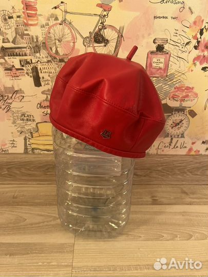 Берет женский кожаный натуральный