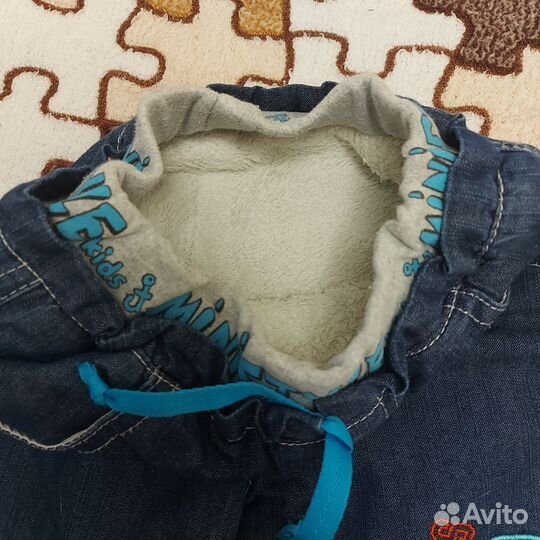 Джинсы утепленные на мальчика 98