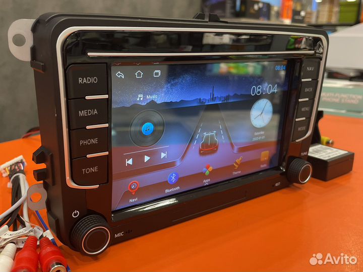 Штатная магнитола на volkswagen skoda seat