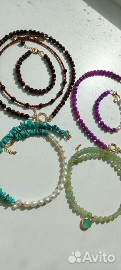 Колье чокер браслет из натуральных камней