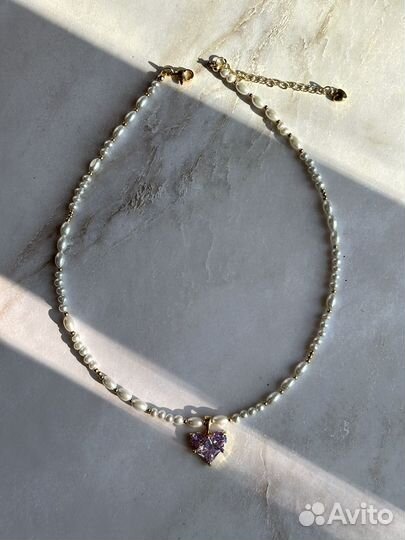 Колье чокер из жемчуга