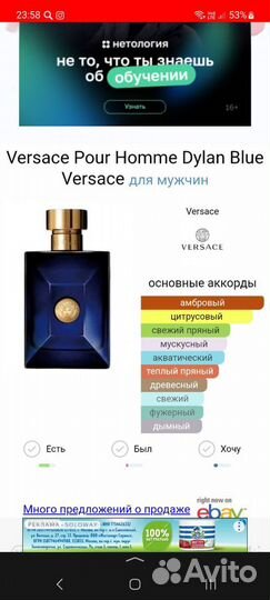 Versace dylan blue распив