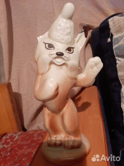 СССР сувенир статуэтка лиса рысь фарфор Пермь