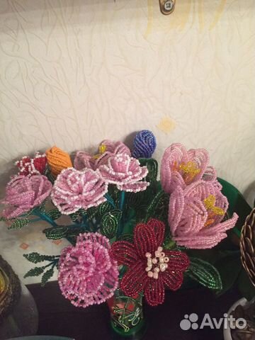 Цветы из бисера