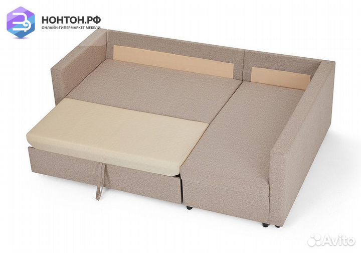 Диван угловой дельфин Мансберг лайт бежевый