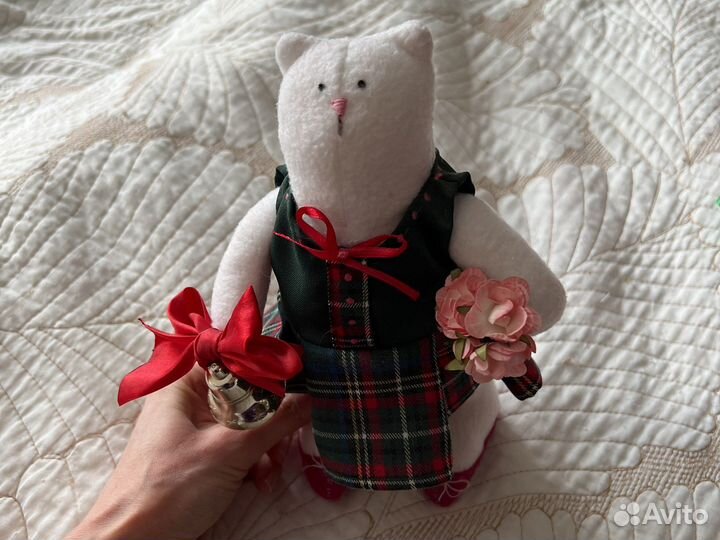 Кукла тильда кошка первоклашка