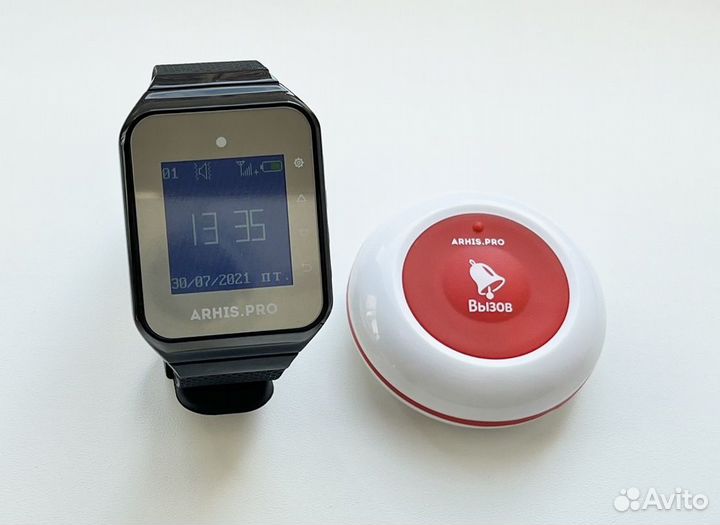 Кнопка вызова персонала, официанта и пейджер часы