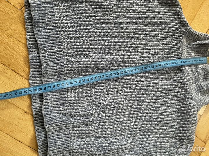 Свитер синий укороченный