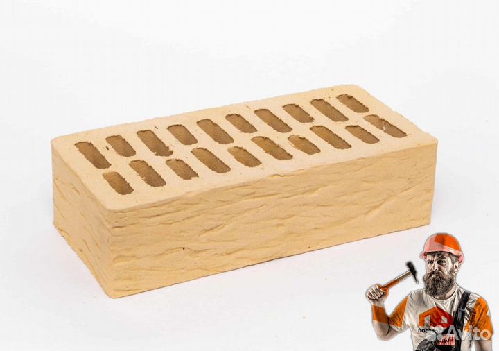 Кирпич лицевой пустотелый одинарный Слоновая кость