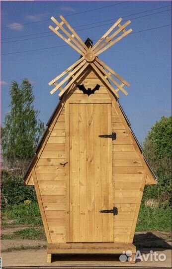 Уличный туалет деревянный Л754