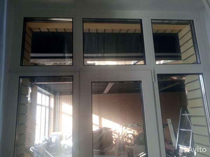 Окна пластиковые бу коричневые кэшированные