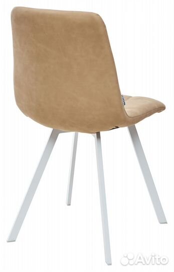 Стул chilli square белый/экокожа бежевый винтаж