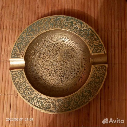 Бронзовая пепельница Индия