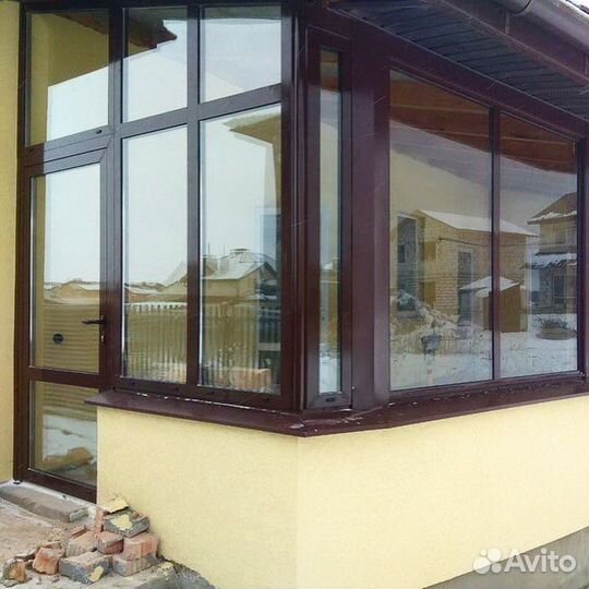 Отстекление веранды террасы беседки